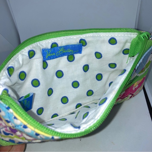 3 Vera Bradley eyeglass case blue pink orange Zipper bag green patches cotton - Picture 11 of 13